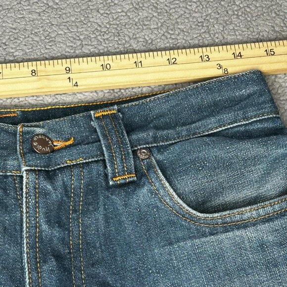 Nudie Jeans Jeans Mens 29x29 Even Steven Straight Leg Selvedge Organic Denim - Picture 10 of 15